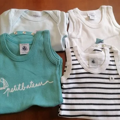 4 bodies garçon 3mois coton petit bateau 